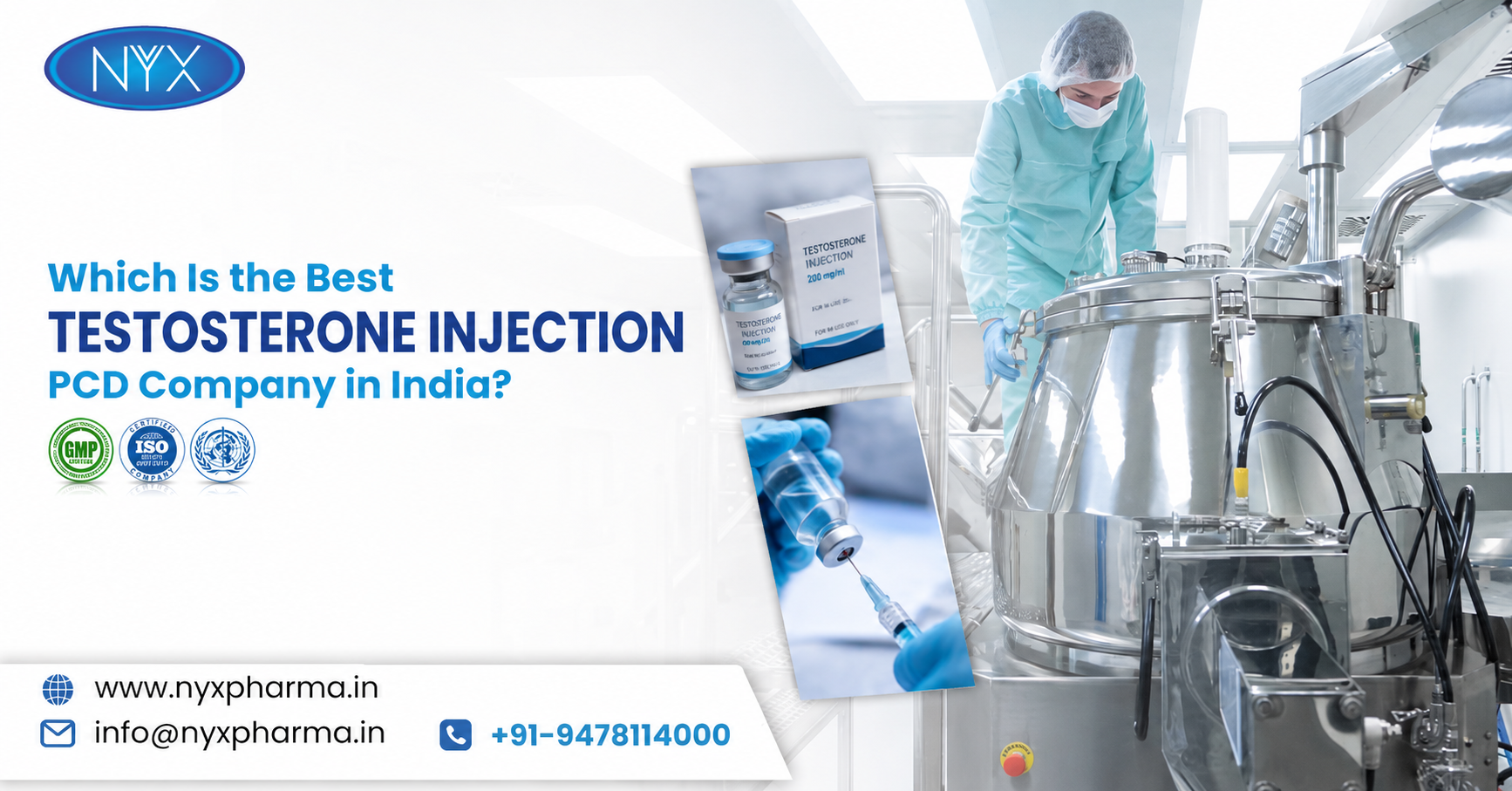 Which Is the Best Testosterone Injection PCD Company in India?